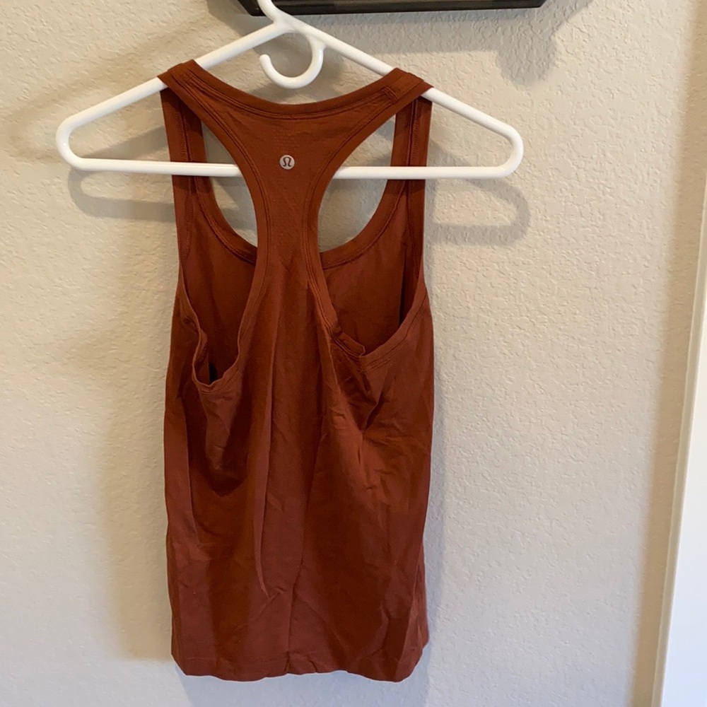 Lululemon tank in burnt Orange